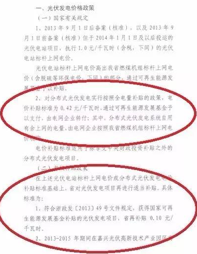 浙江省光伏補貼政策：省補再加0.1元/度！