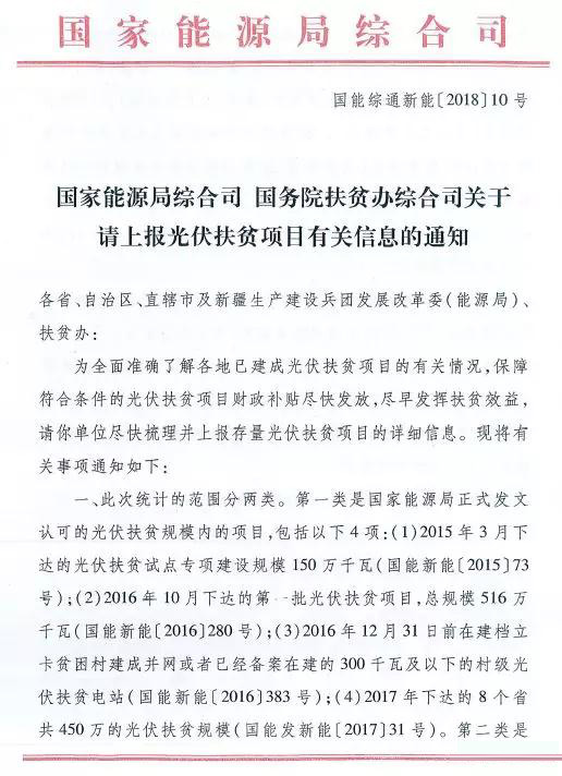 緊急！關(guān)于上報光伏扶貧項目有關(guān)信息的通知（1月22日前）