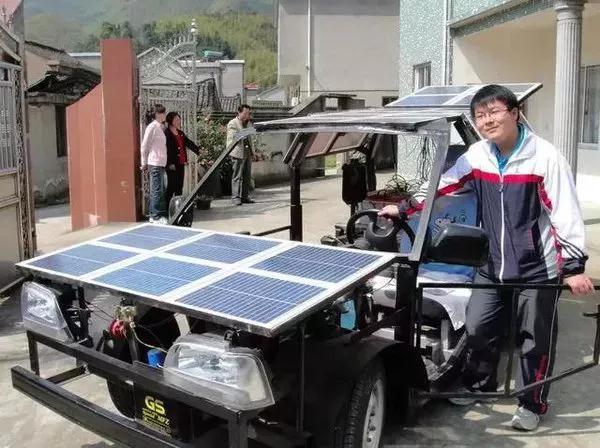 高手在民間 花1.5萬(wàn)造出能跑70公里的光伏汽車(chē)！