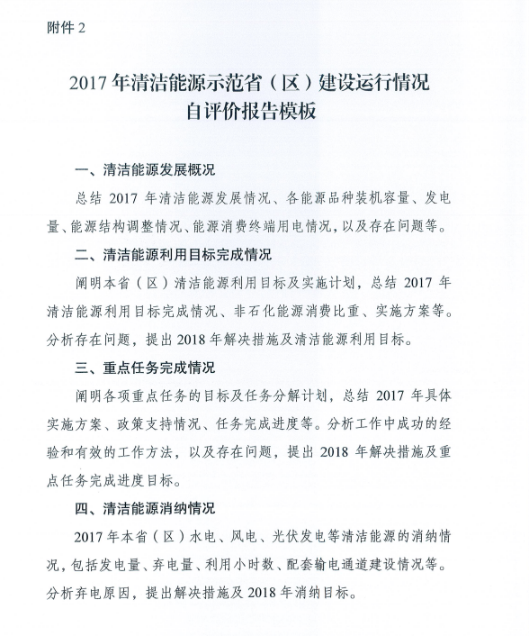 國家能源局關(guān)于建立清潔能源示范?。▍^）監測評價(jià)體系（試行）的通知