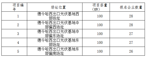 德令哈、格爾木、大同、泗洪等光伏領(lǐng)跑基地報名情況