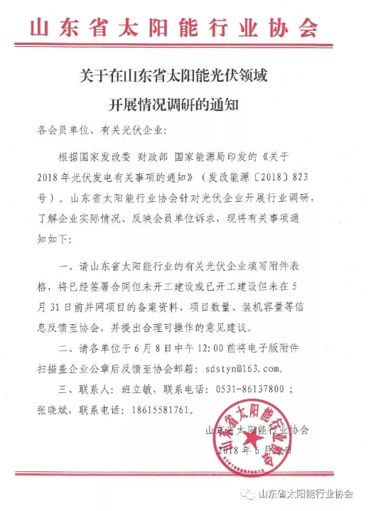 多地光伏行業(yè)協(xié)會(huì )發(fā)起“531新政”企業(yè)影響調查