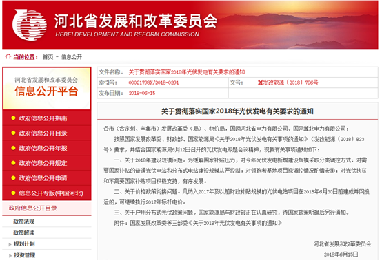 河北省分類(lèi)調控今年光伏發(fā)電新增建設規模