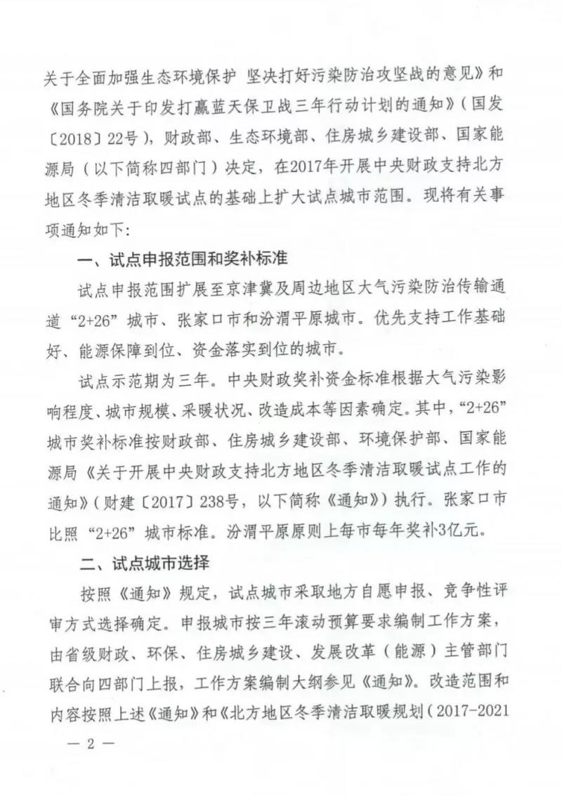 四部委聯(lián)合紅頭文件：超20億資金投向清潔取暖！
